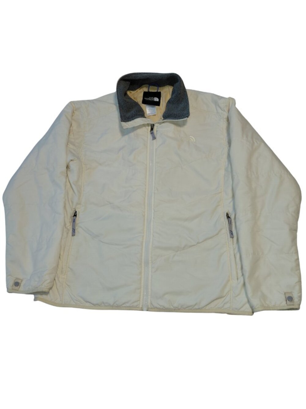 The North Face Lightweight Jacket Women's Small Cream Nylon Shell Insulated